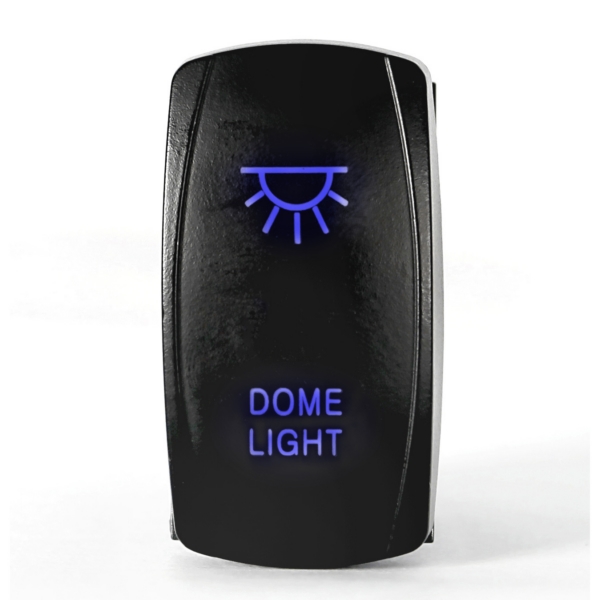 QRS270 QUAKELED Quake LED Dome LED Switch Rocker - QRS-DL-B SWITCH ROCKER 5 PINS DOME BL QUAKELED Dome LED Switch Blue