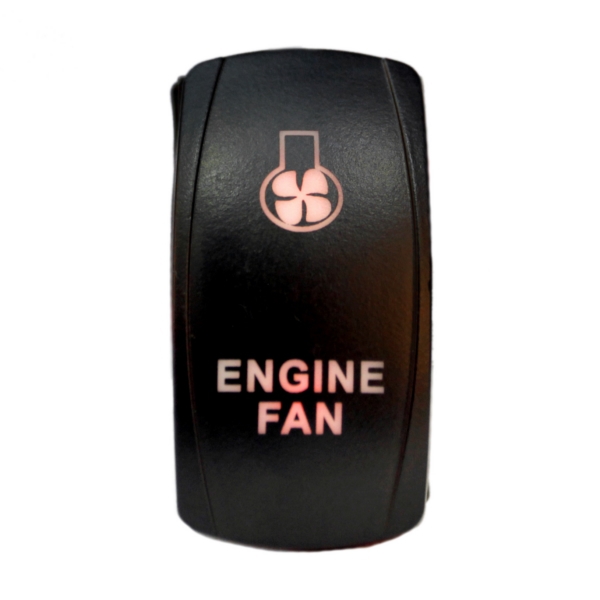 QRS320 QUAKELED Quake LED Engine Fan LED Switch Rocker - QRS-EF-R SWITCH ROCKER 5 PINS ENGINE FAN RD Engine Fan LED Switch Red