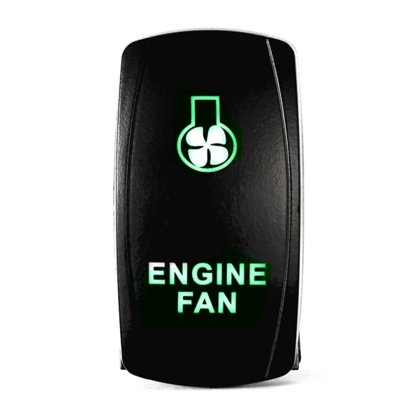 QRS319 QUAKELED Quake LED Engine Fan LED Switch Rocker - QRS-EF-G SWITCH ROCKER 5 PINS ENGINE FAN GR Engine Fan LED Switch Green