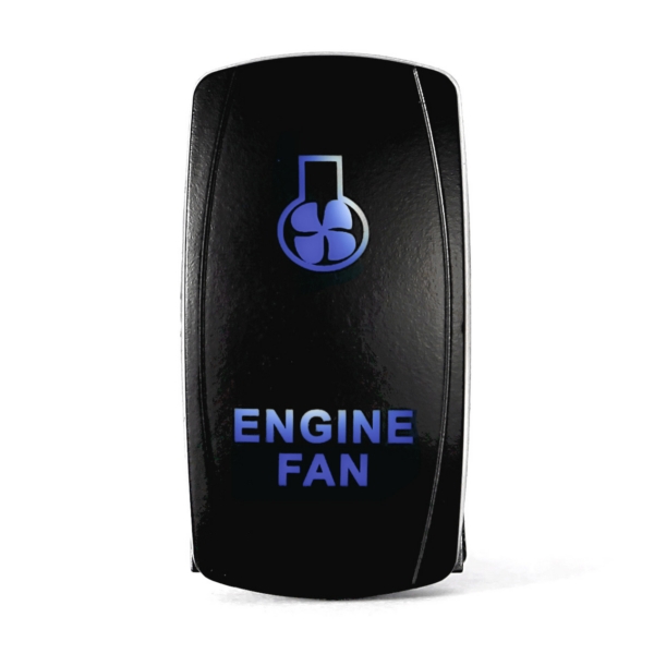 QRS318 QUAKELED Quake LED Engine Fan LED Switch Rocker - QRS-EF-B SWITCH ROCKER 5 PINS ENGINE FAN BL Engine Fan LED Switch Blue