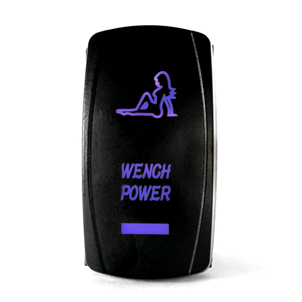 QRS286 QUAKELED Quake LED Wench Power LED Switch Rocker - QRS-WP-B SWITCH ROCKER 7 PINS WENCH POWER BL Wench Power LED Switch Blue