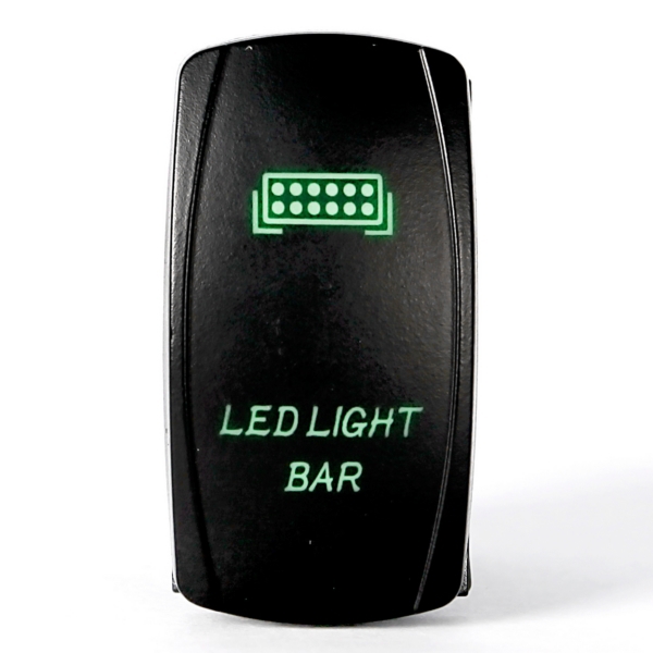 QRS353 QUAKELED Quake LED Light Bar LED Switch Rocker - 222268 SWITCH ROCKER 5 PINS LED LIGHT BAR GR Light Bar LED Switch Green