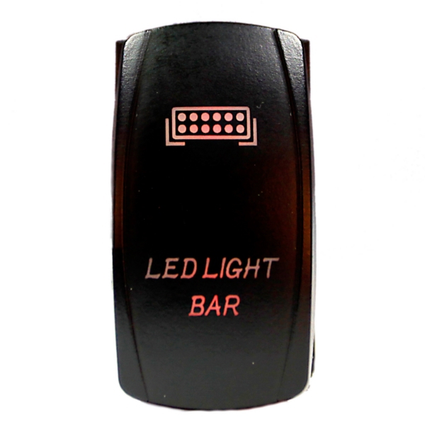 QRS373 QUAKELED Quake LED Light Bar LED Switch Rocker - 222269 SWITCH ROCKER 7 PINS LED LIGHT BAR RD Light Bar LED Switch Red
