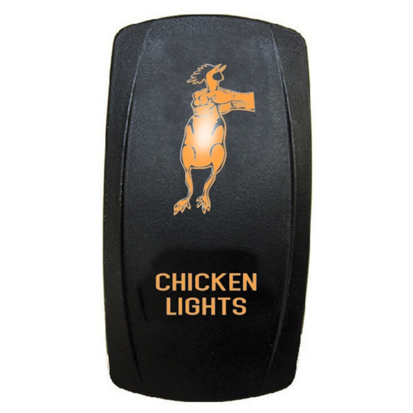 QRS276 QUAKELED Quake LED Chicken LED Switch Rocker - 222284 SWITCH ROCKER 5 PINS LED CHICKEN AMB Chicken LED Switch Amber