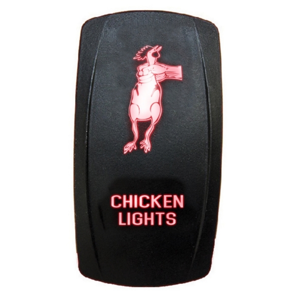 QRS440 QUAKELED Quake LED Chicken LED Switch Rocker - 222287 SWITCH ROCKER 5 PINS LED CHICKEN RD Chicken LED Switch Red