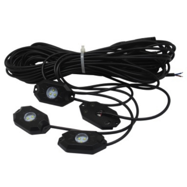 QTL441 QUAKELED Quake LED LED Rock Lights Kit LIGHT ROCK W/13 WIRE QUAKELED LED Rock Lights Kit Clear