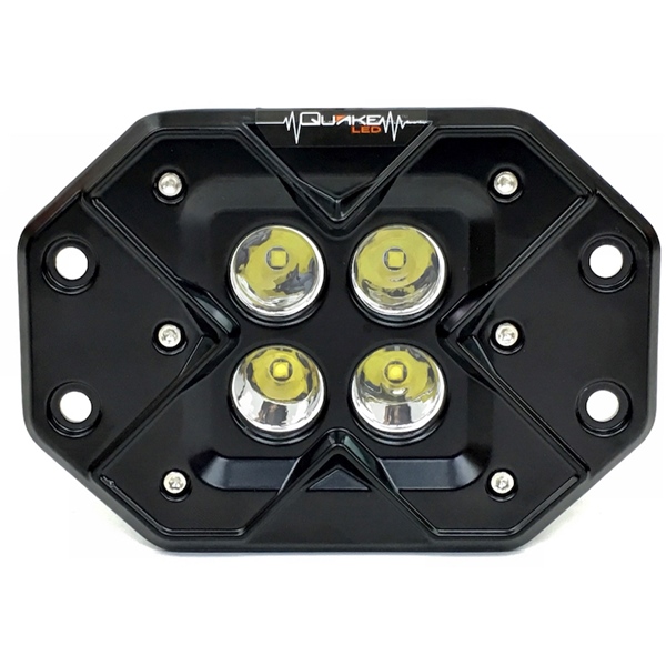 QSE542 QUAKELED Quake LED Seismic Built-in Light Flood LIGHT SQUARE FLOOD 3" 40W QUAKELED Seismic Built-in Light Flood Clear