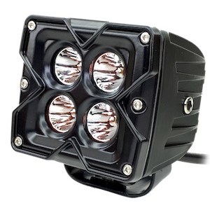QSE548 QUAKELED Quake LED Seismic Light Flood LIGHT SQUARE FLOOD 3" 40 W Seismic Light Flood Clear