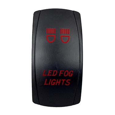 QRS658 QUAKELED Quake LED Fog LED Switch Rocker - 222507 SWITCH ROCKER 5 PINS LED FOG LIGHTS RD Fog LED Switch Red