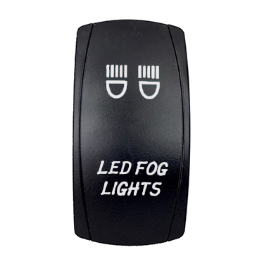 QRS659 QUAKELED Quake LED Fog LED Switch Rocker - 222508 SWITCH ROCKER 5 PINS LED FOG LIGHTS WH Fog LED Switch White