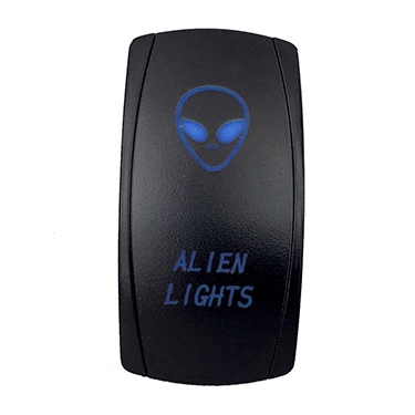 QRS664 QUAKELED Quake LED Alien LED Switch Rocker - 222513 SWITCH ROCKER 5 PINS ALIEN LIGHTS BL Alien LED Switch Blue