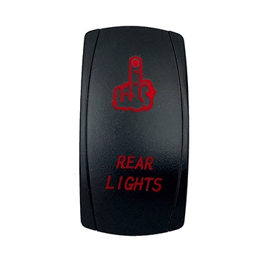 QRS670 QUAKELED Quake LED Rear LED Switch Rocker - 222521 SWITCH ROCKER 5 PINS REAR LIGHTS RD Rear LED Switch Red