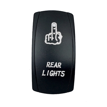 QRS671 QUAKELED Quake LED Rear LED Switch Rocker - 222522 SWITCH ROCKER 5 PINS REAR LIGHTS WH Rear LED Switch White
