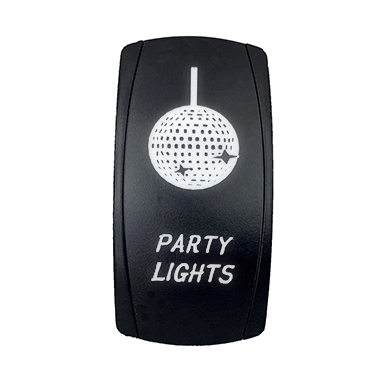 QRS703 QUAKELED Quake LED Party LED Switch Rocker - 222550 SWITCH ROCKER 5 PINS PARTY LIGHTS WH Party LED Switch White