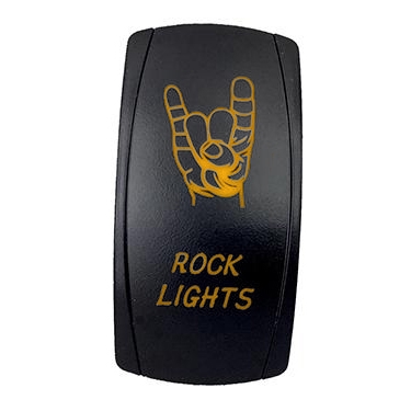 QRS497 QUAKELED Quake LED Rock LED Switch Rocker - 222679 SWITCH ROCKER 5 PINS ROCK LIGHT AMB Rock LED Switch Amber