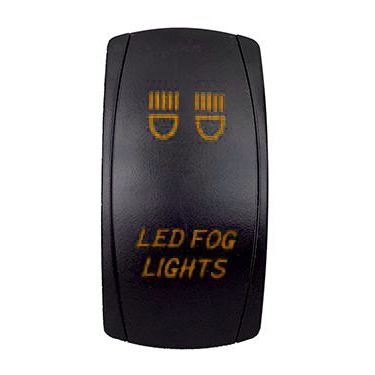 QRS614 QUAKELED Quake LED Fog LED Switch Rocker - 222683 SWITCH ROCKER 5 PINS LED FOG LIGHT AMB Fog LED Switch Amber
