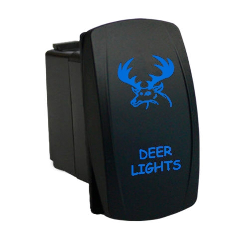 QRS877 QUAKELED Quake LED Deer LED Switch Rocker - 222749 ROCKER SWITCH 5 PINS DEER LIGHTS BL Deer LED Switch Blue