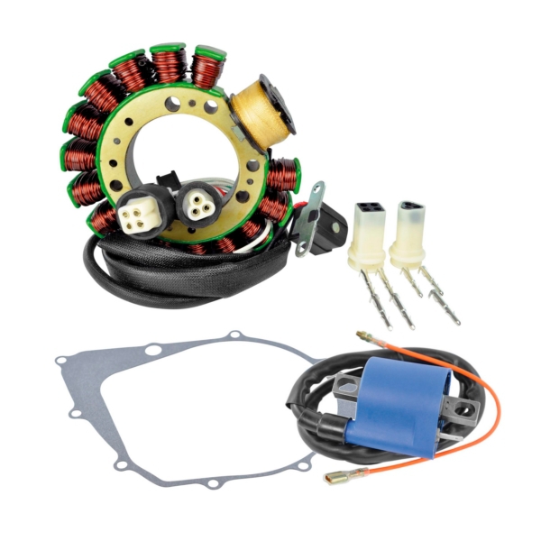 RM22863 KIMPEXHD Kimpex HD Stator, Ignition coil and Crankcase Cover Gasket Kit YAMAHA - 225403 STATOR/GASKET/IGNITION COIL EXT YAM Stator, Ignition coil and Crankcase Cover Gasket Kit 