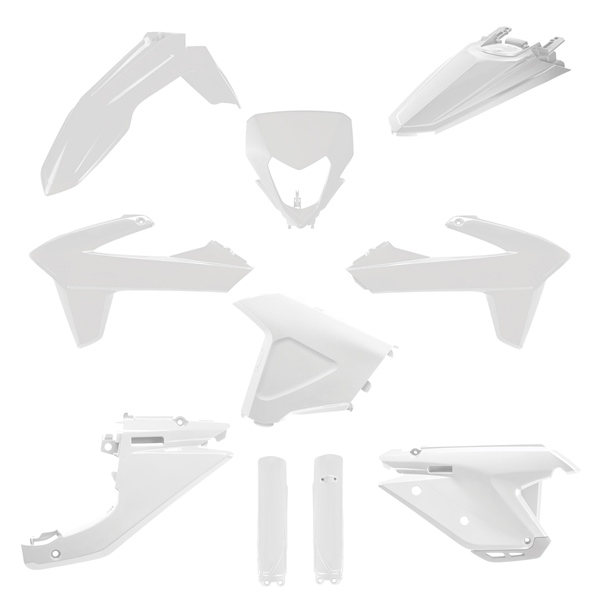 91623 POLISPORT Polisport MX Complete Kit Sherco PLASTIC KIT COMP WH SHERCO MX Complete Kit White