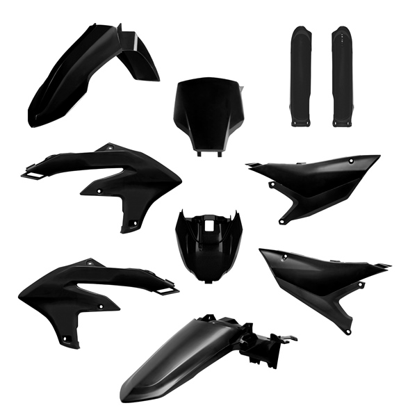 91667 POLISPORT FULL KIT MX YAMAHA (BLACK) PLASTIC KIT COMP BK YAM Off-Road Plastics 