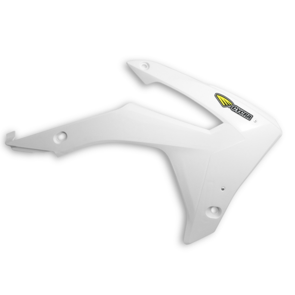 1CYC-1887-42 CYCRA Cycra Powerflow Radiator Shroud Wind Deflector - HONDA PANEL SIDE POWERFLOW WH HON Powerflow Radiator Shroud White