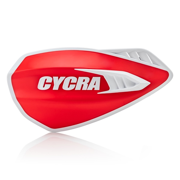 1CYC-0056-343 CYCRA Cycra Cyclone Handguard HANDGUARD CYCLONE RD/WH CYCRA Cyclone Handguard Red, White