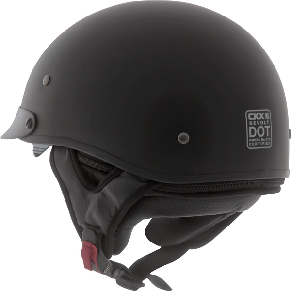 Image-3 CKX Revolt RSV Half Helmet Solid HELM REVOLT RSV SOLID MAT BK 2XL CKX 247027 247027 CKX