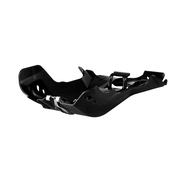 8475200001 POLISPORT Polisport Fortress Skid Plate Sherco SKID PLATE FORTRESS W/LINKAGE BK SHERCO Fortress Skid Plate Black