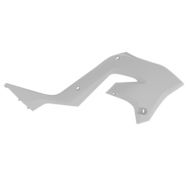8425800005 POLISPORT Polisport Radiator Scoop - Restyling Wind Deflector RADIATOR SCOOP RESTYLING WH KAWA Radiator Scoop - Restyling White