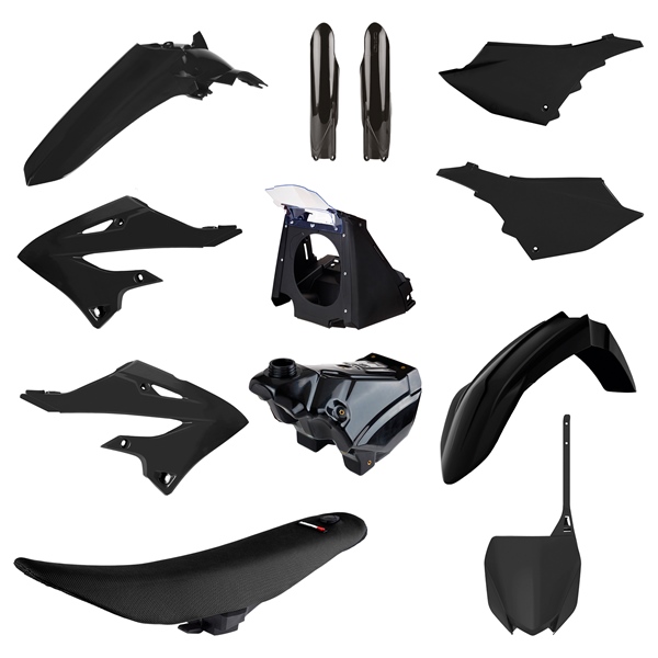 91573 POLISPORT Polisport Restyled MX Complete Kit YAMAHA PLASTIC KIT RESTYLING COMP BK YAM Restyled MX Complete Kit Black