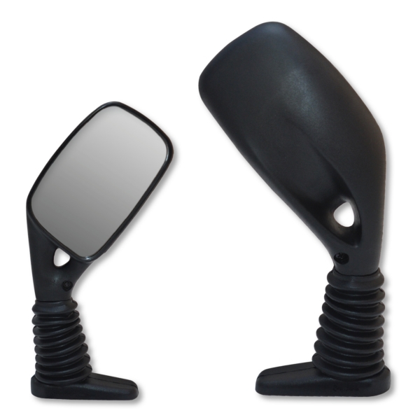 97040 KENSEAN Ken Sean 97040 Snowmobile Universal Mirror Handguard MIRROR 4.5"X3.25" SHOCK RESISTANT PAIR 97040 Snowmobile Universal Mirror Black