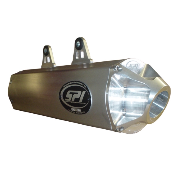 246-101 STRAIGHTLINE-PERFORMANCE Straightline Grizzly Slip-on Exhaust YAMAHA EXHAUST S/O CERA/ALU YAM Grizzly Slip-on Exhaust Silver