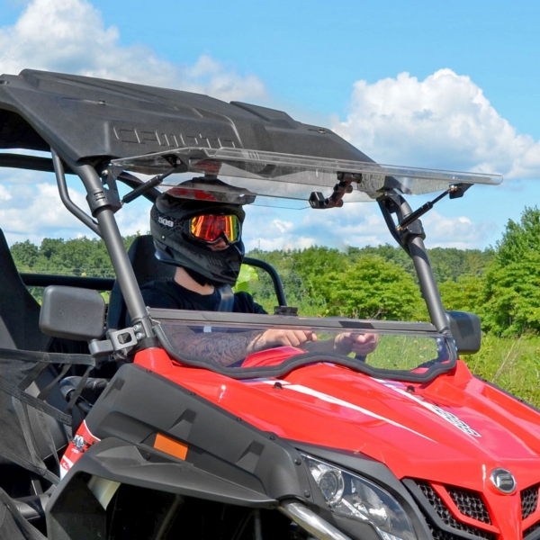 FWSCFZF800EX70 SUPERATV Super ATV Flip up Windshield CFMOTO WINDSHIELD FLIP CLR CFMOTO Flip up Windshield Clear - Scratch Resistant