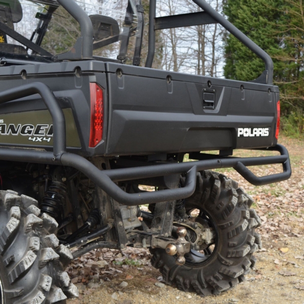 ERBPRAN90000200 SUPERATV Super ATV Rear Extreme Bumper with brush guard Rear - Steel - POLARIS BUMPER EXTREME RR W/SIDE BED GUARD POL Rear Extreme Bumper with brush guard Black