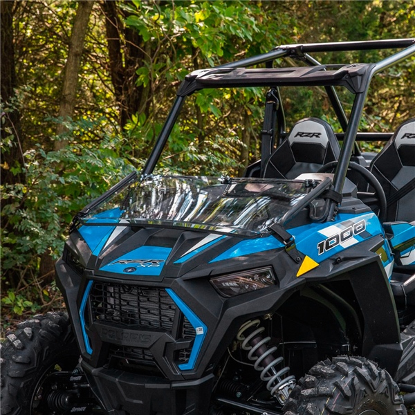 Image-2 Super ATV Flip Down Windshield POLARIS WINDSHIELD FLIP SCRATCH RESIS CLR POL FDWSPRZR1K00270 FDWSPRZR1K00270 SUPERATV