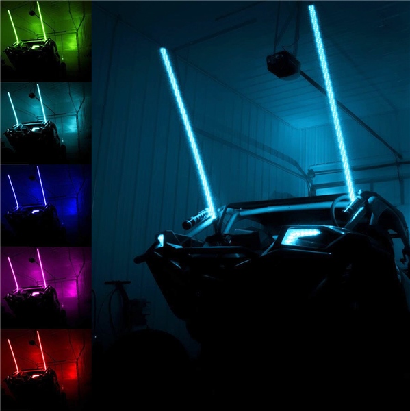 Image-3 Super ATV Led Whip Lights WHIP LIGHTS 5 RGB LED 1,875" HORIZ WL5001008H WL5001008H SUPERATV