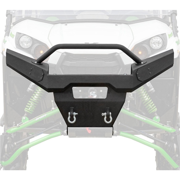 Image-2 Super ATV Winch Ready Bumper Steel, Diamond texture - KAWASAKI BUMPER FT DIAMOND PLATE KAWA FBGKTRX400300 FBGKTRX400300 SUPERATV