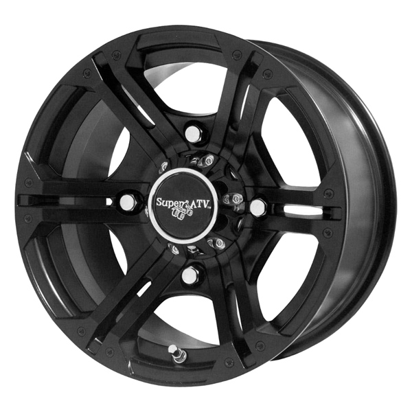 BAN12/74/156HBLK12 SUPERATV Super ATV Bandit Wheels H-Series 12" - 4/156 - 4+3 BANDIT WHEEL H-SERIES BK 12   SUPERATV Bandit Wheels H-Series Black