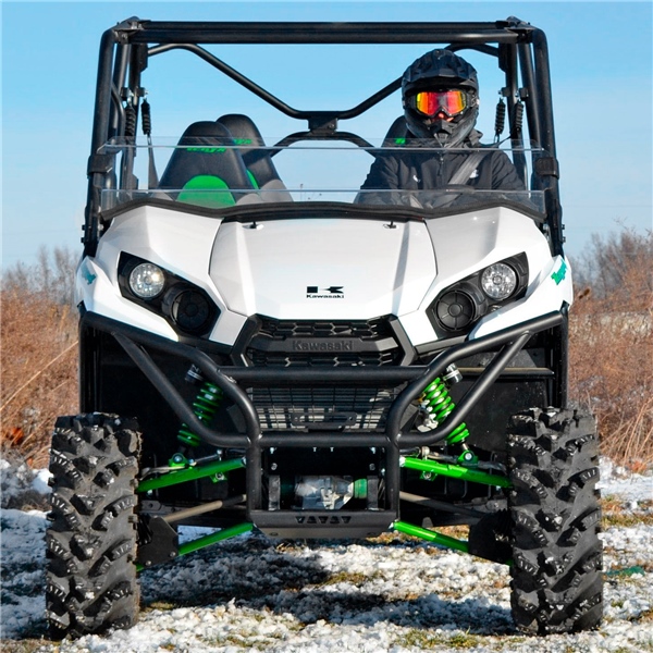 Image-2 Super ATV Half Windshield KAWASAKI WINDSHIELD HALF CLR SCRATCH RES FT KAWA HWSKTRX400175 HWSKTRX400175 SUPERATV