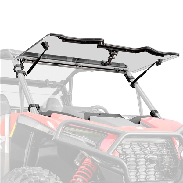 FWSPRZRXP70 SUPERATV Super ATV Scratch Resistant Flip Windshield POLARIS WINDSHIELD FLIP CLR POL SUPERATV Scratch Resistant Flip Windshield Clear