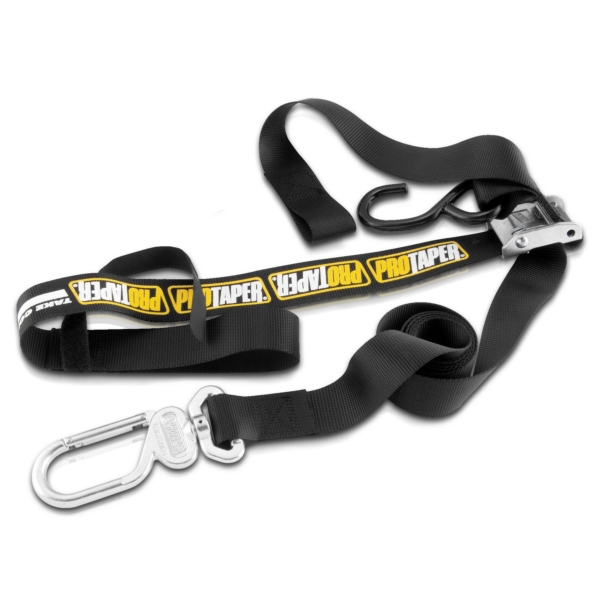 022819 PROTAPER Pro Taper Swivel Carabiner Tie-Downs 84" - 1200 lbs TIE DOWN  84"X1.5" BK Swivel Carabiner Tie-Downs Black