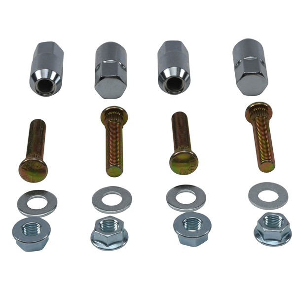 85-1130 MOOSE-RACING All Balls Wheel Stud and Nut Kit 332908 WHEEL NUT KIT POL ALLBALLS Wheel Stud and Nut Kit Silver