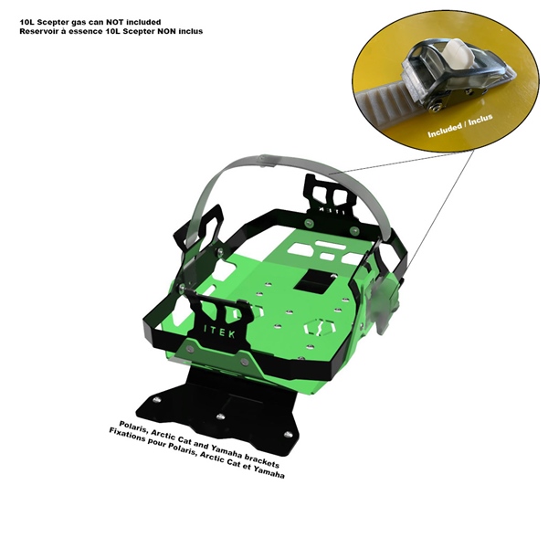 Gas can bracket kit
