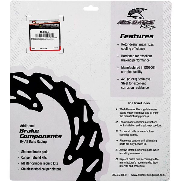 Image-3 All Balls Brake Rotor KAWASAKI - Front 18-0074 DISC BRAKE ALLBALLS 18-0074 18-0074 ALLBALLSRACING