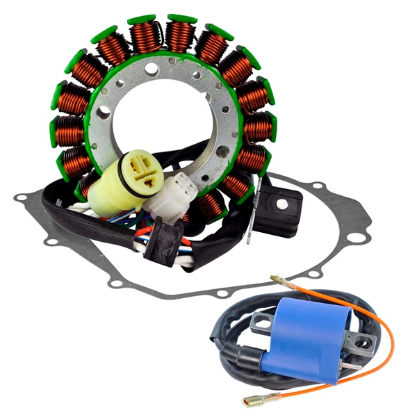 RM22861 KIMPEXHD Kimpex HD Stator, External Ignition Coil and Crankcase Cover Gasket Kit YAMAHA - 345470 STATOR + IGNITION COIL + MAGN GASKET YAM Stator, External Ignition Coil and Crankcase Cover Gasket Kit 