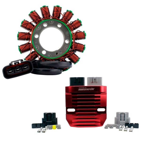 RMS900-107599 KIMPEXHD Kimpex HD Generator Stator & Aluminum Mosfet Voltage Regulator Kit HONDA - 345518 STATOR + REGULATOR MOSFET HON KIMPEXHD Generator Stator & Aluminum Mosfet Voltage Regulator Kit 