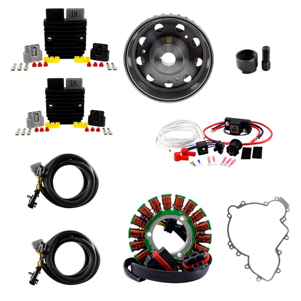 RMS900-108164 KIMPEXHD Kimpex HD 900W SPLYT Stator, Regulator, Dual Battery Isolator, Flywheel, Puller and Gasket POLARIS - 345603 STATOR + REGUL + ISOLATOR + PULLER POL 900W SPLYT Stator, Regulator, Dual Battery Isolator, Flywheel, Puller and Gasket 