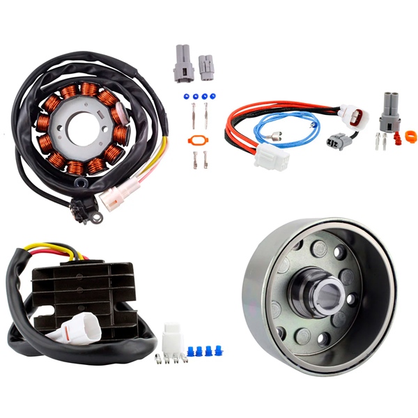 RMS900-108122 KIMPEXHD Kimpex HD Output Stator + Magneto Flywheel Rotor + Regulator + Harness YAMAHA - 345670 CONV AC/DC KIT STATOR/REG YAM Output Stator + Magneto Flywheel Rotor + Regulator + Harness 