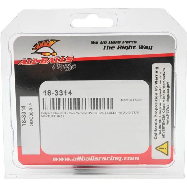 Image-2 All Balls Brake Caliper Repair Kit YAMAHA - Rear CALIPER REBUILD KIT RR YAM ALLBALLS 18-3314 18-3314 ALLBALLSRACING