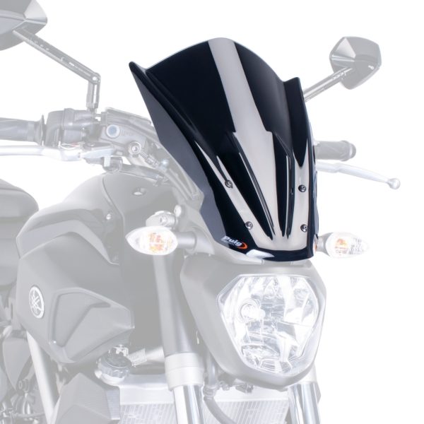 7016N PUIG Puig Naked Windshield YAMAHA WINDSHIELD NAKED YAM PUIG Naked Windshield Black